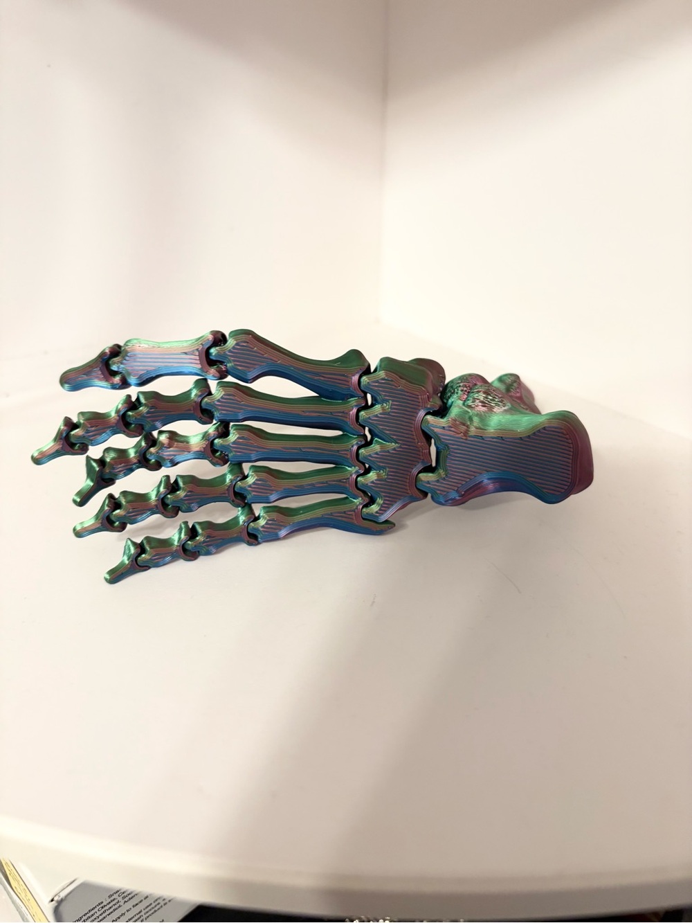 3D Printed Skeleton Foot- Articulated &  anatomically correct  iridescent colors - Picture 3 of 3
